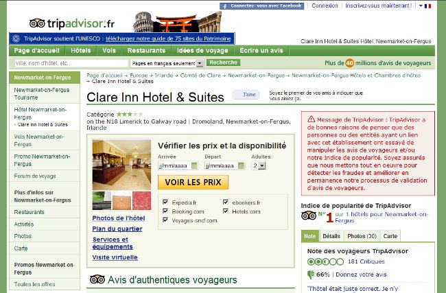 voila ce qui arrive lorsque l'on produit de faux avis sur tripadvisor