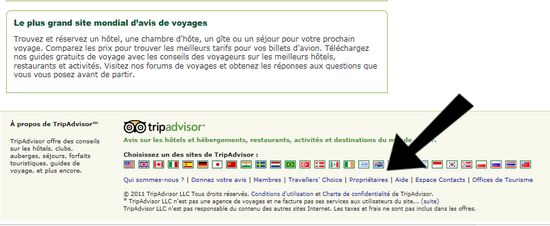 cliquez sur le lien propriétaires tripadvisor