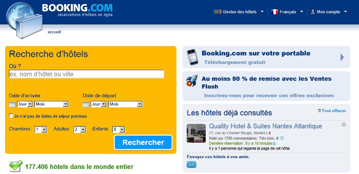 moteur de reservation performant booking